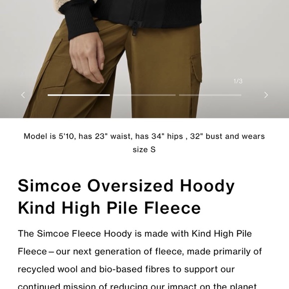 💕SOLD 💕Canada goose Simcoe oversized fleece sherpa hoodie jacket - Picture 7 of 7